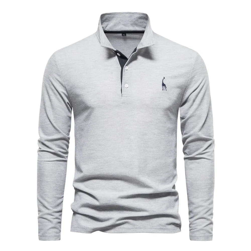 Lyle long-sleeve polo shirt