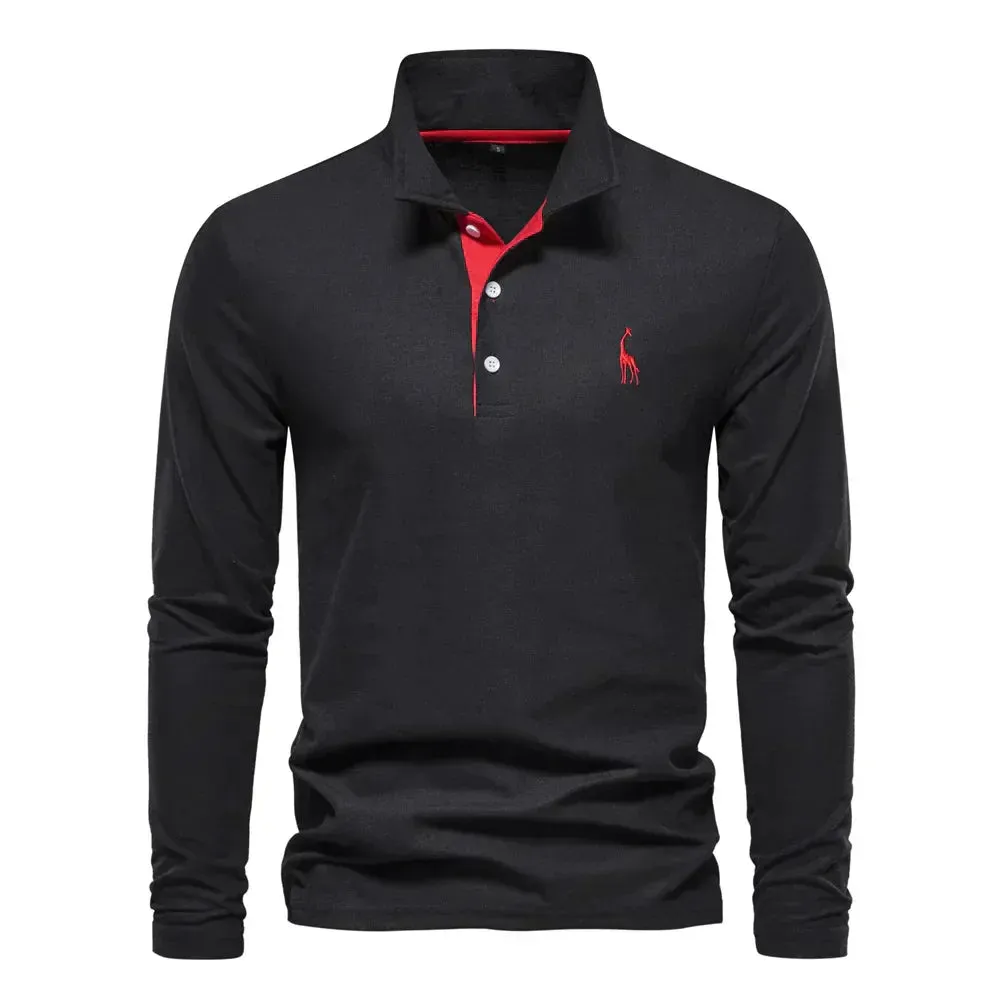 Lyle long-sleeve polo shirt