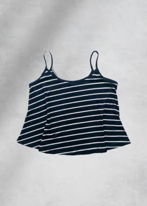 Madison Ribbed Cami Top - Navy/White