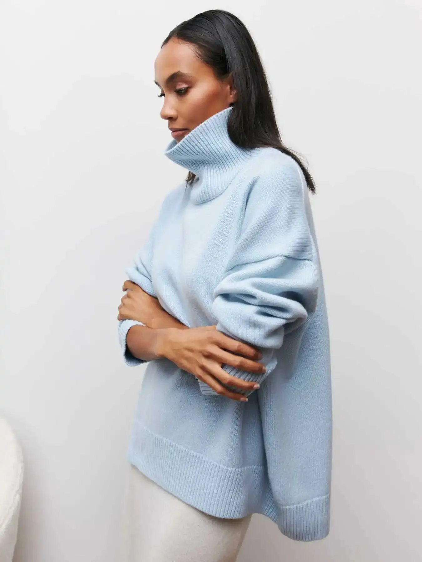MAEVA - HIGH-NECK PULLOVER SWEATER