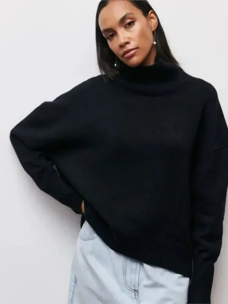 MAEVA - HIGH-NECK PULLOVER SWEATER