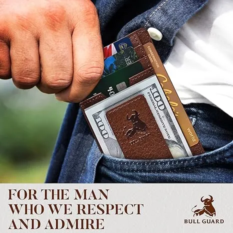 Magnetic Money Clip Card Case with ID