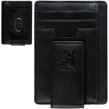 Magnetic Money Clip Card Case with ID