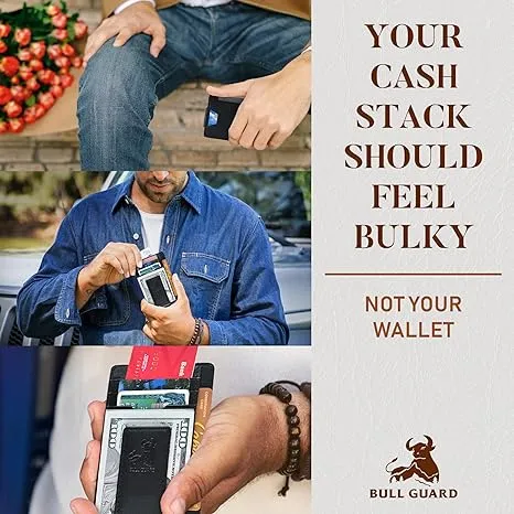 Magnetic Money Clip Card Case with ID