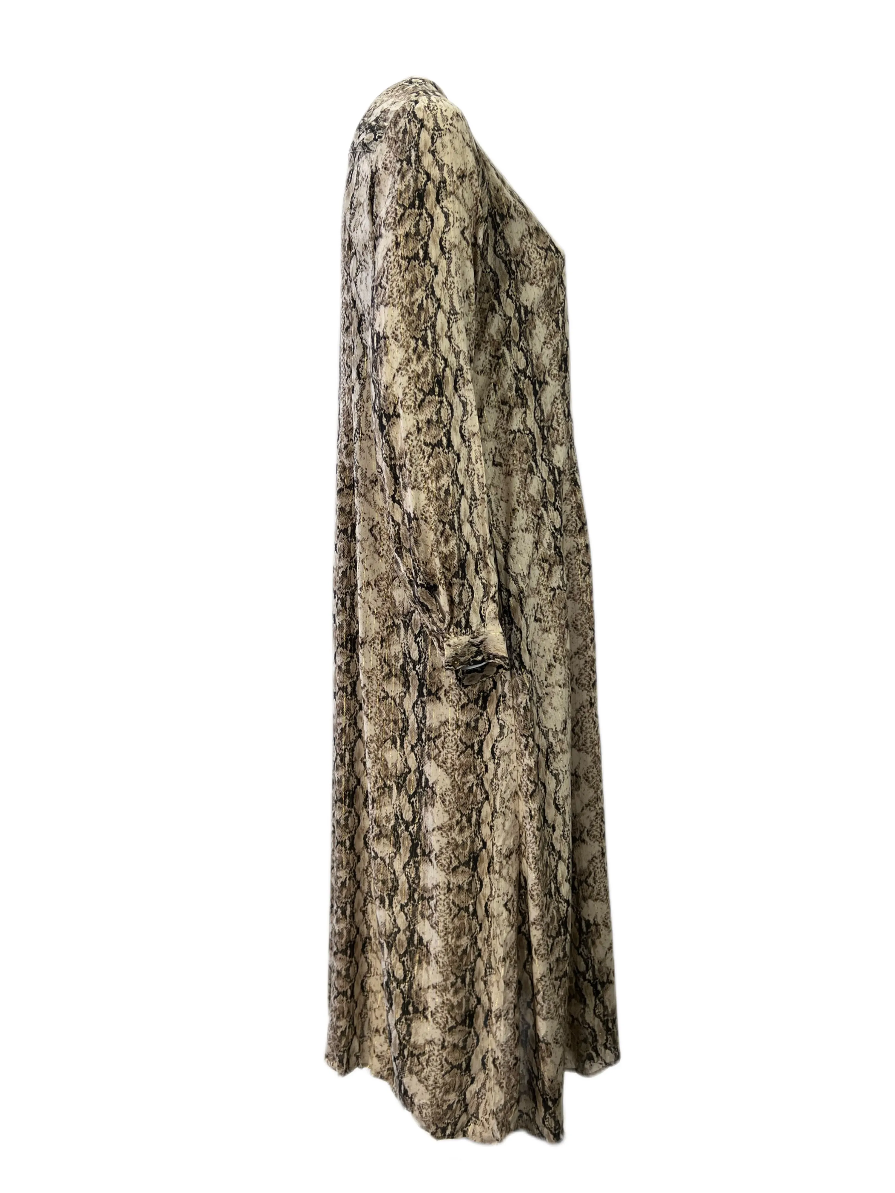 Marina Rinaldi Women's Brown Decalogo Animal Prinded Dress NWT