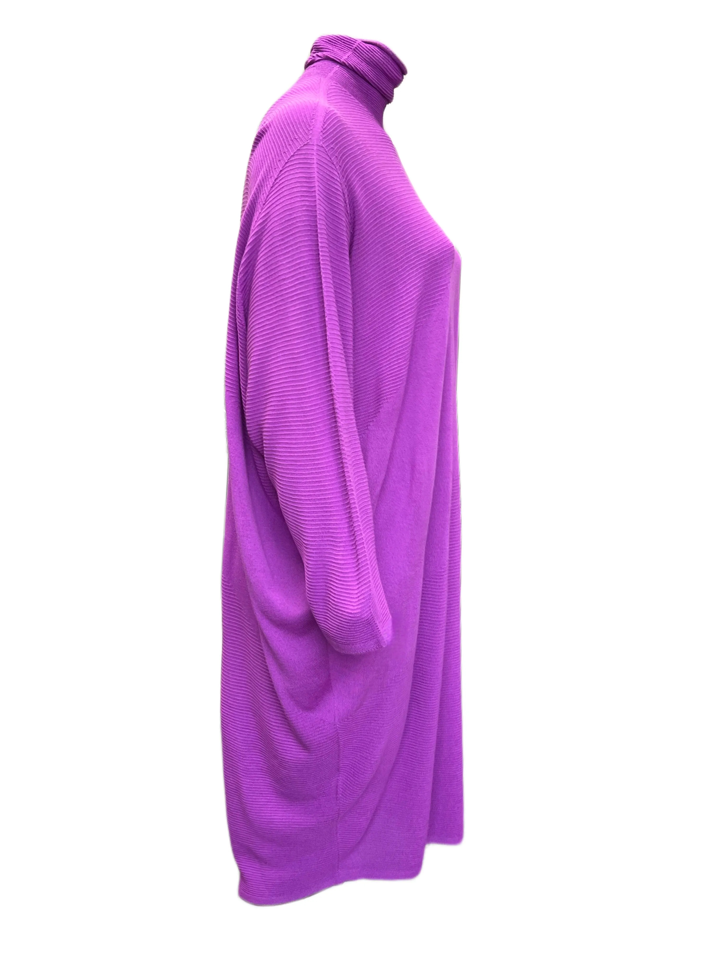 Marina Rinaldi Women's Purple Graziella Knitted Sweater Dress NWT