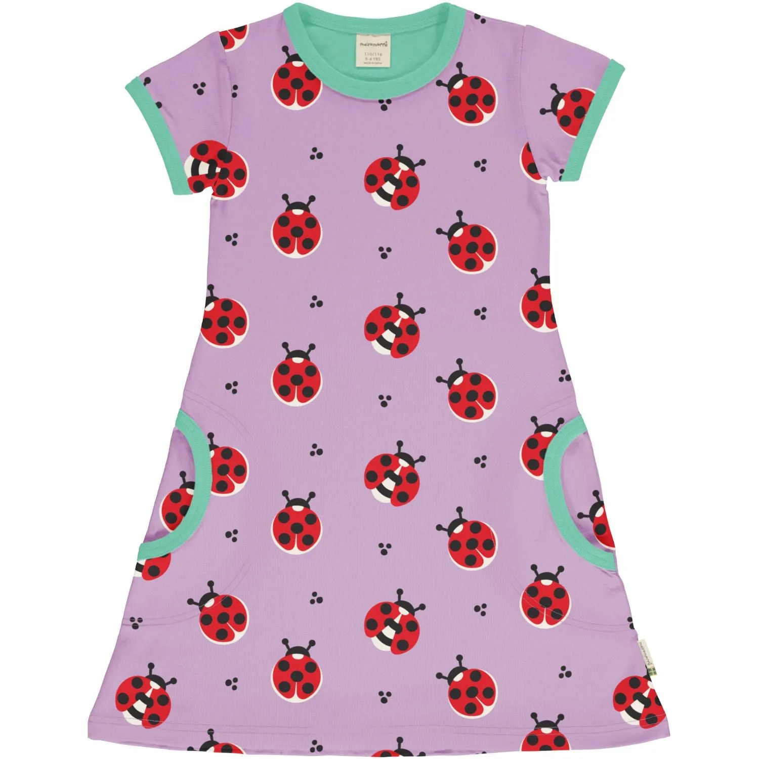 Maxomorra Ladybug Pocket Dress Ss25
