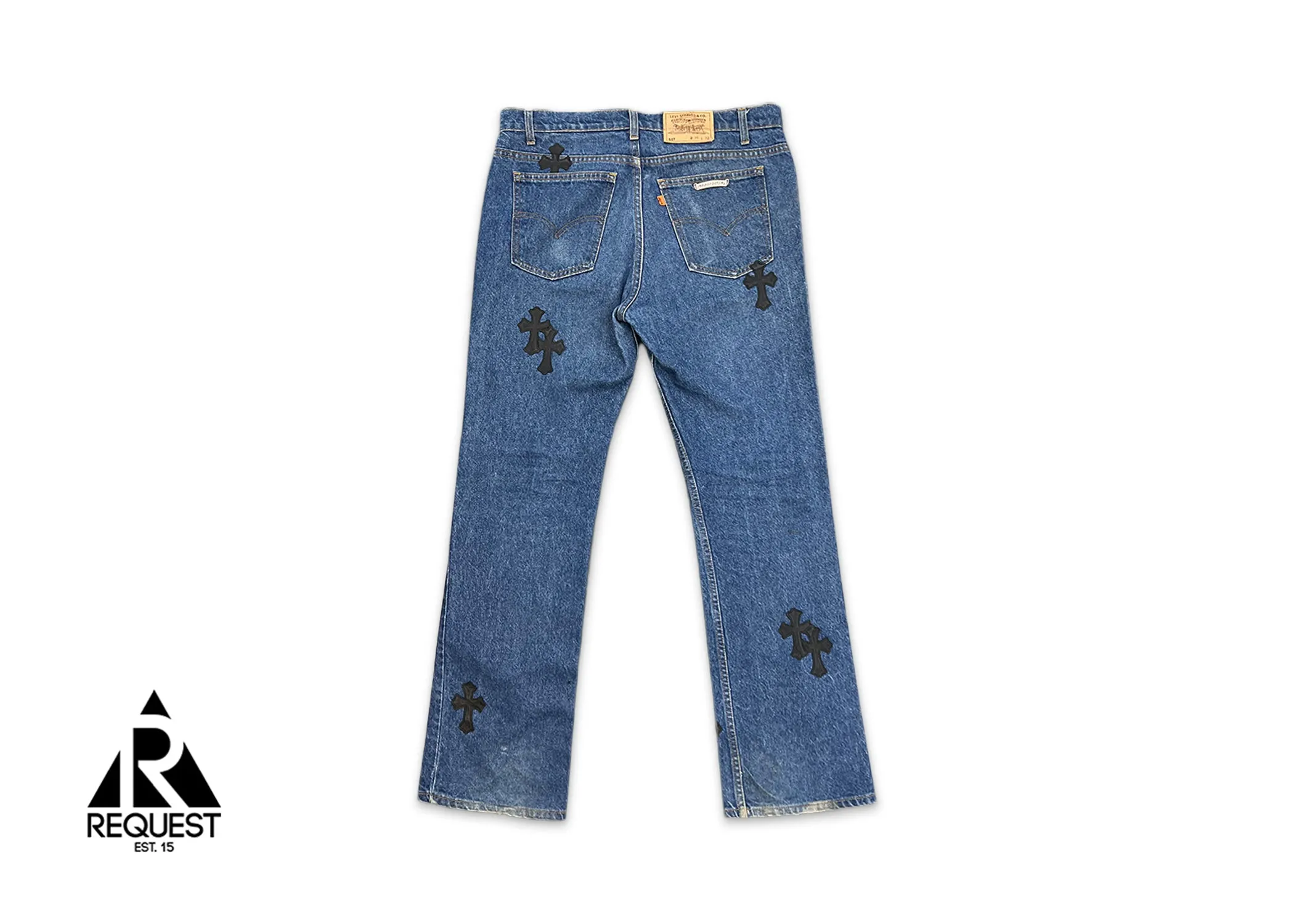 Medium Wash Levi's Denim "Black Crosses"