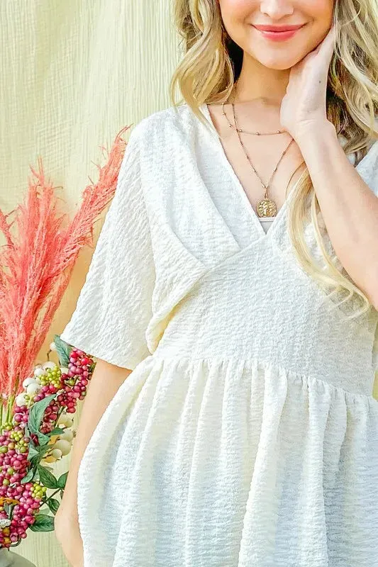 Meet Me in the Garden V Neck Blouse