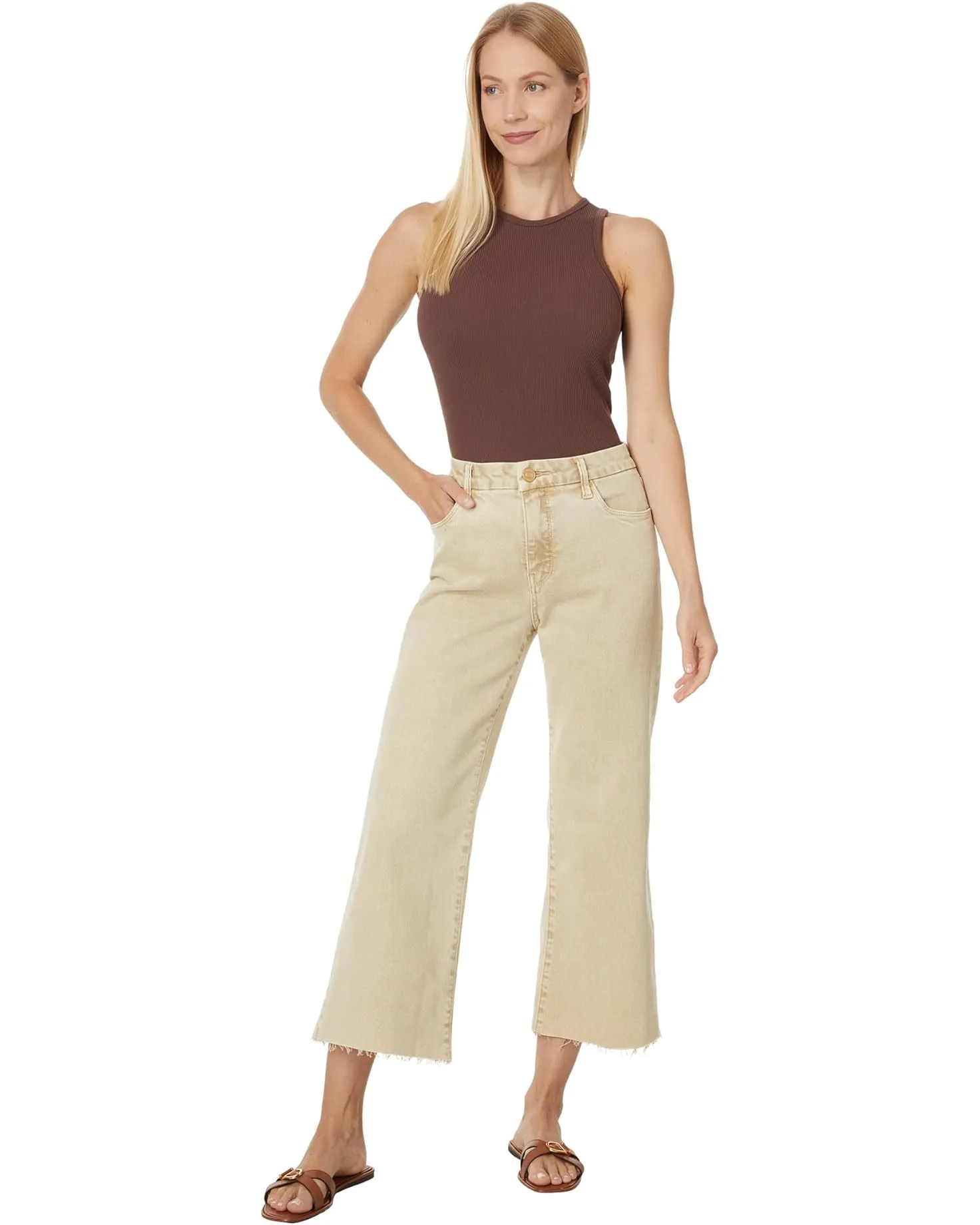 Meg High Rise Fab Ab in Biscuit