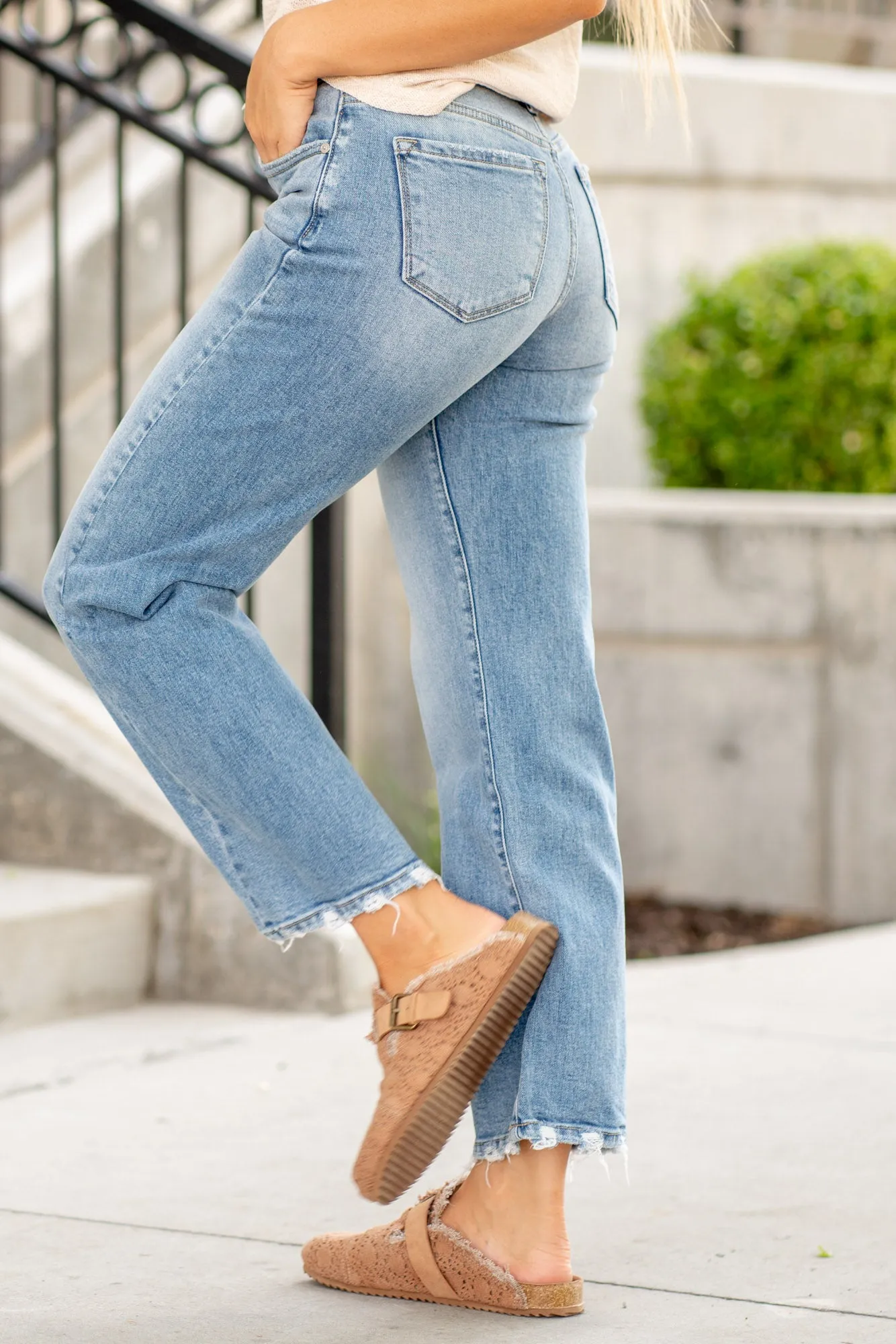 Melissa High Rise Slim Wide Leg Jeans
