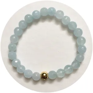 Mens Aqua Jade with Gold Accent