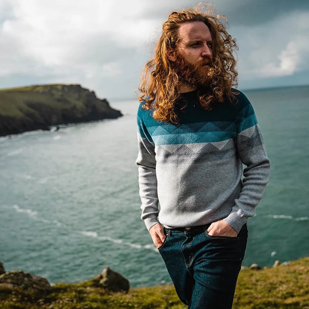 Mens Fredvang Jacquard Crew Sweater
