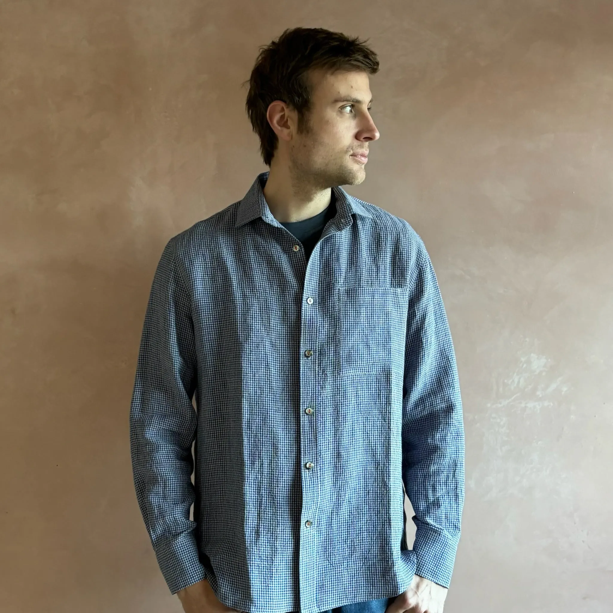 Men's Irish Linen Shirt BLUE