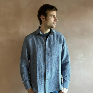 Men's Irish Linen Shirt BLUE