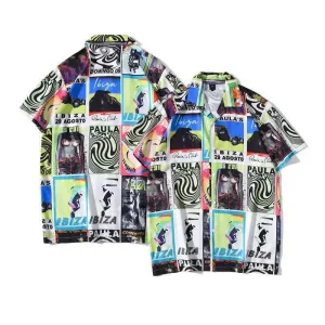 Men's Multi Coloured Erotic Inspired Aloha  Designed Shirt