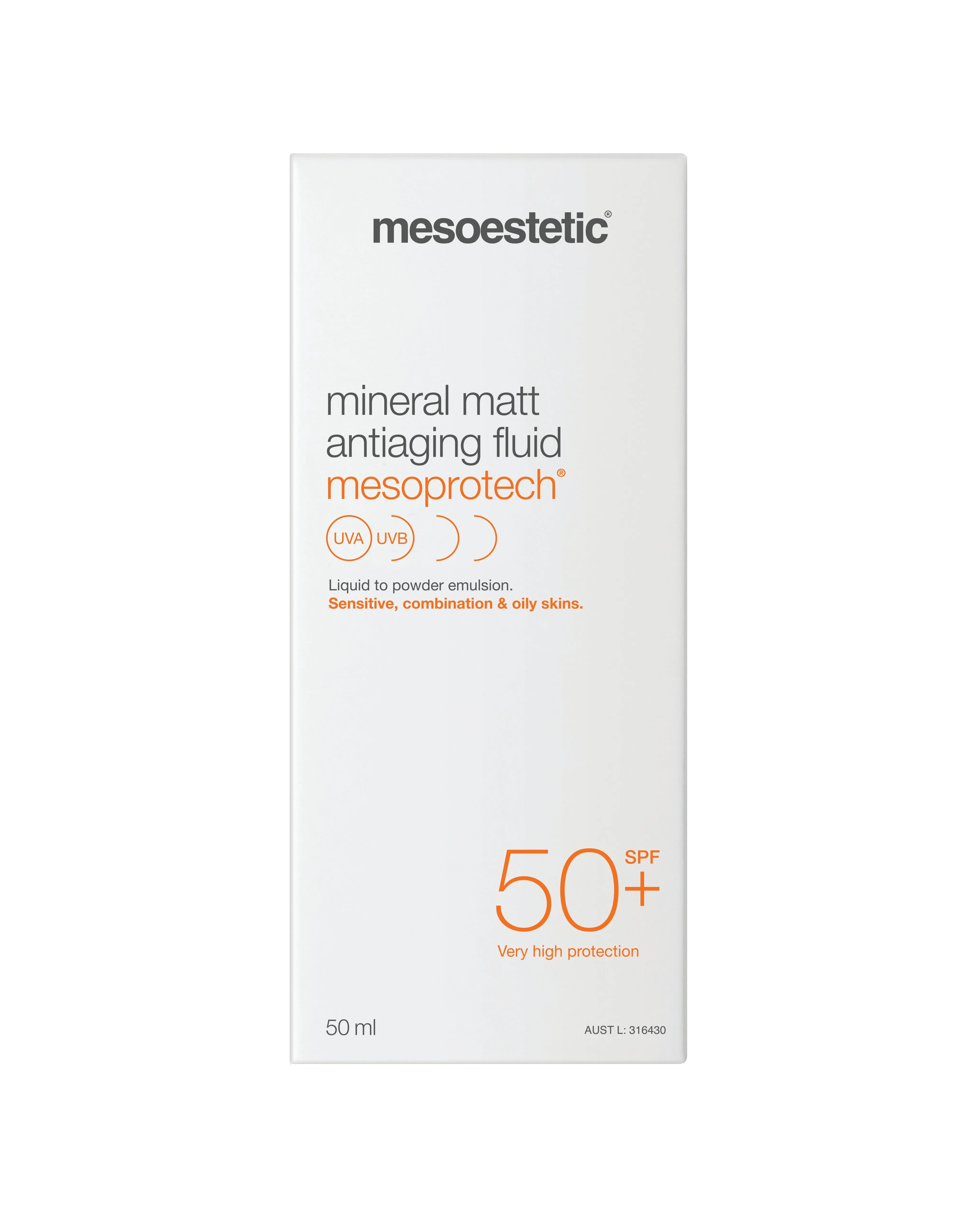 mesoestetic mesoprotech mineral matt anti-aging fluid 50ml