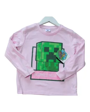Minecraft Creeper Graphic Long Sleeve Top
