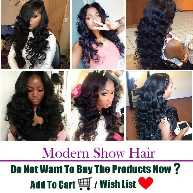 ModernShow Natural Black Virgin Remy Peruvian Loose Wave Human Hair Extension 1 Bundle Deal