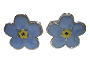 Myosotis Sylvatica Forget Me Not Flower Cufflinks