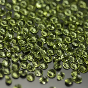 Natural Green Peridot Round Brilliant Cut Loose Gemstone 20pc 3mm