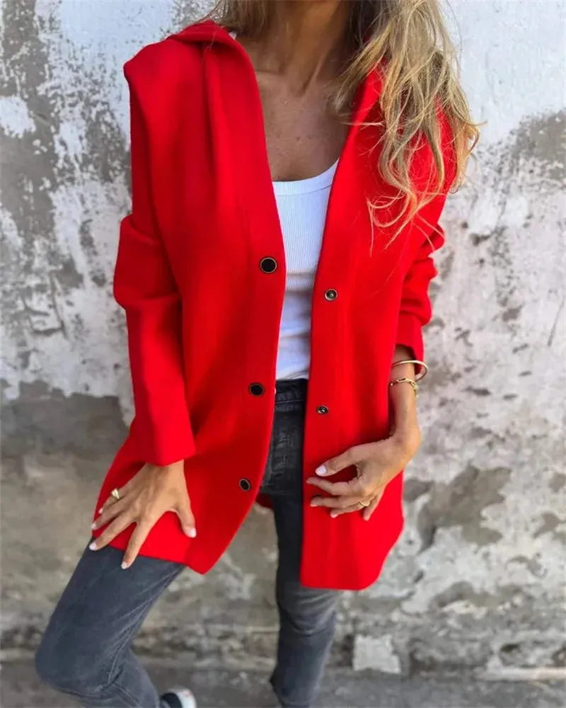 Nicolette™ | Long Sleeve Pastel Color Casual Coat