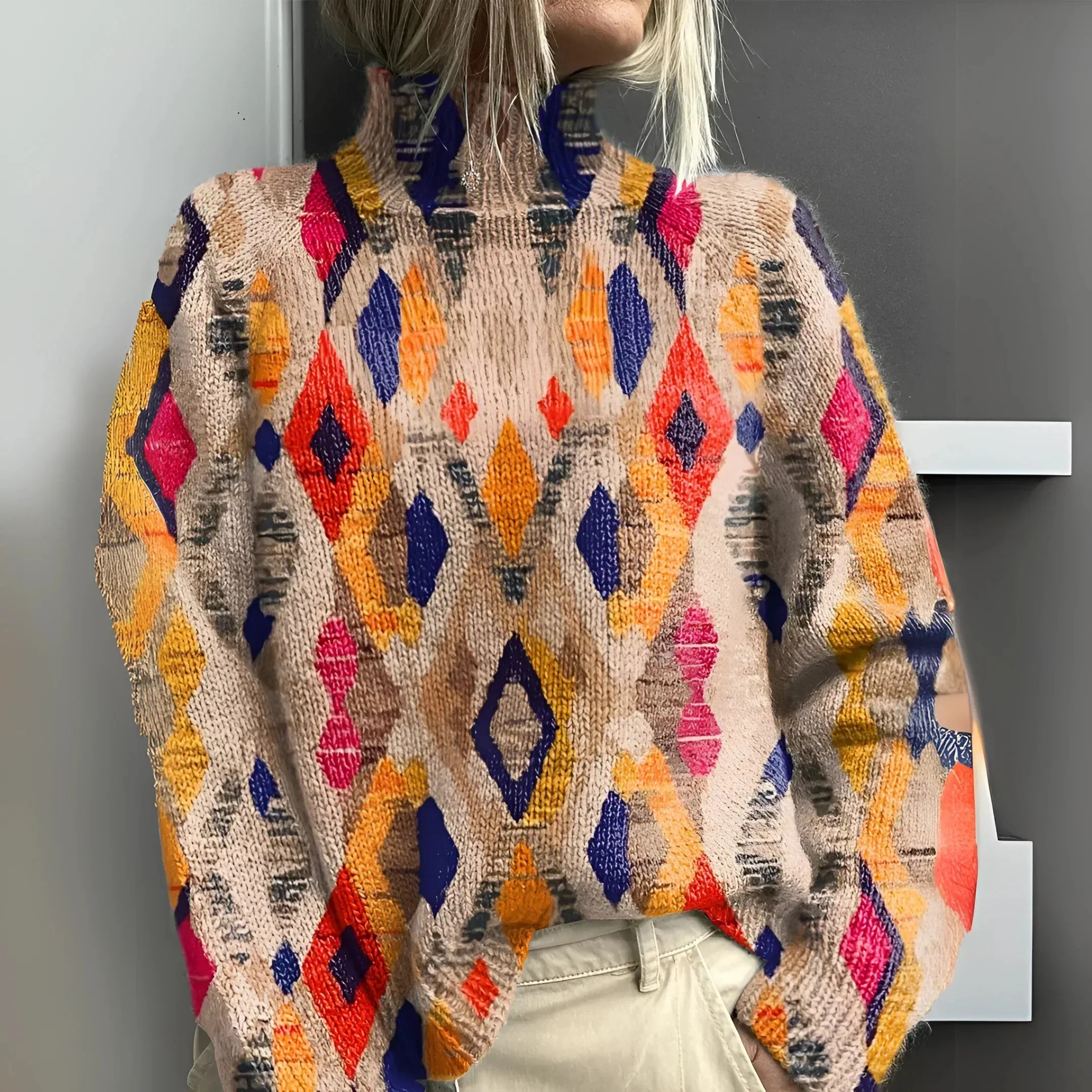 Ninthe | Jumper with Geometric Print