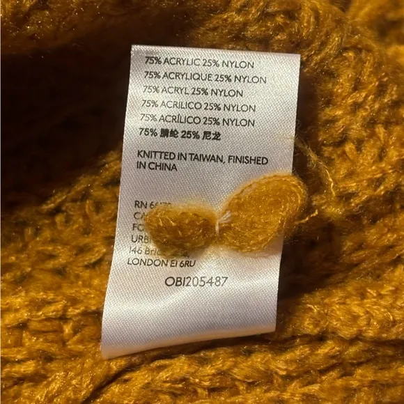NWT Pilcro Anthropologie Oversized Chunky Devenne Pointelle Crewneck in Maize