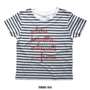 OFF WE GO TO FRANCE - Short Sleeve Toddler   Youth T Shirt