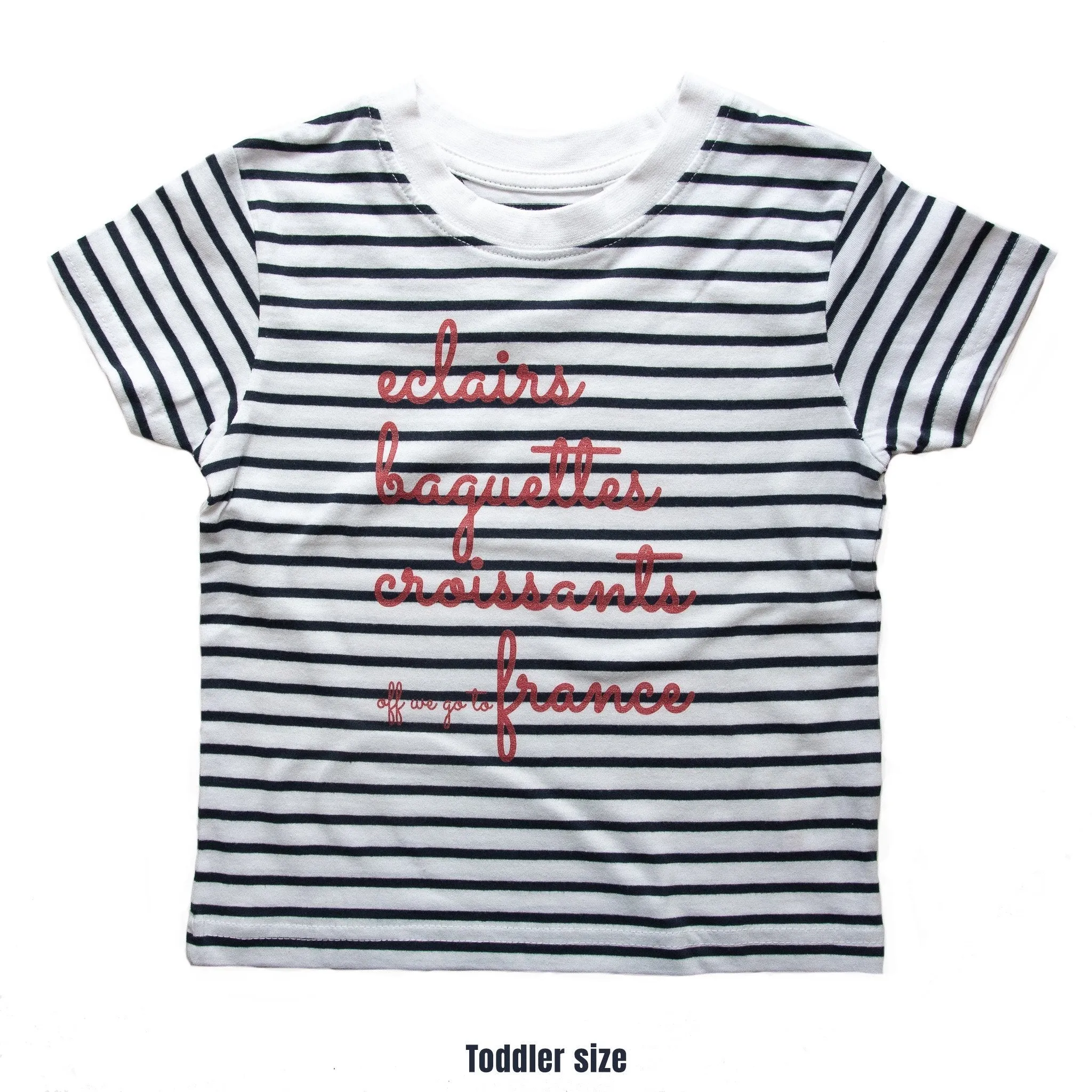 OFF WE GO TO FRANCE - Short Sleeve Toddler   Youth T Shirt
