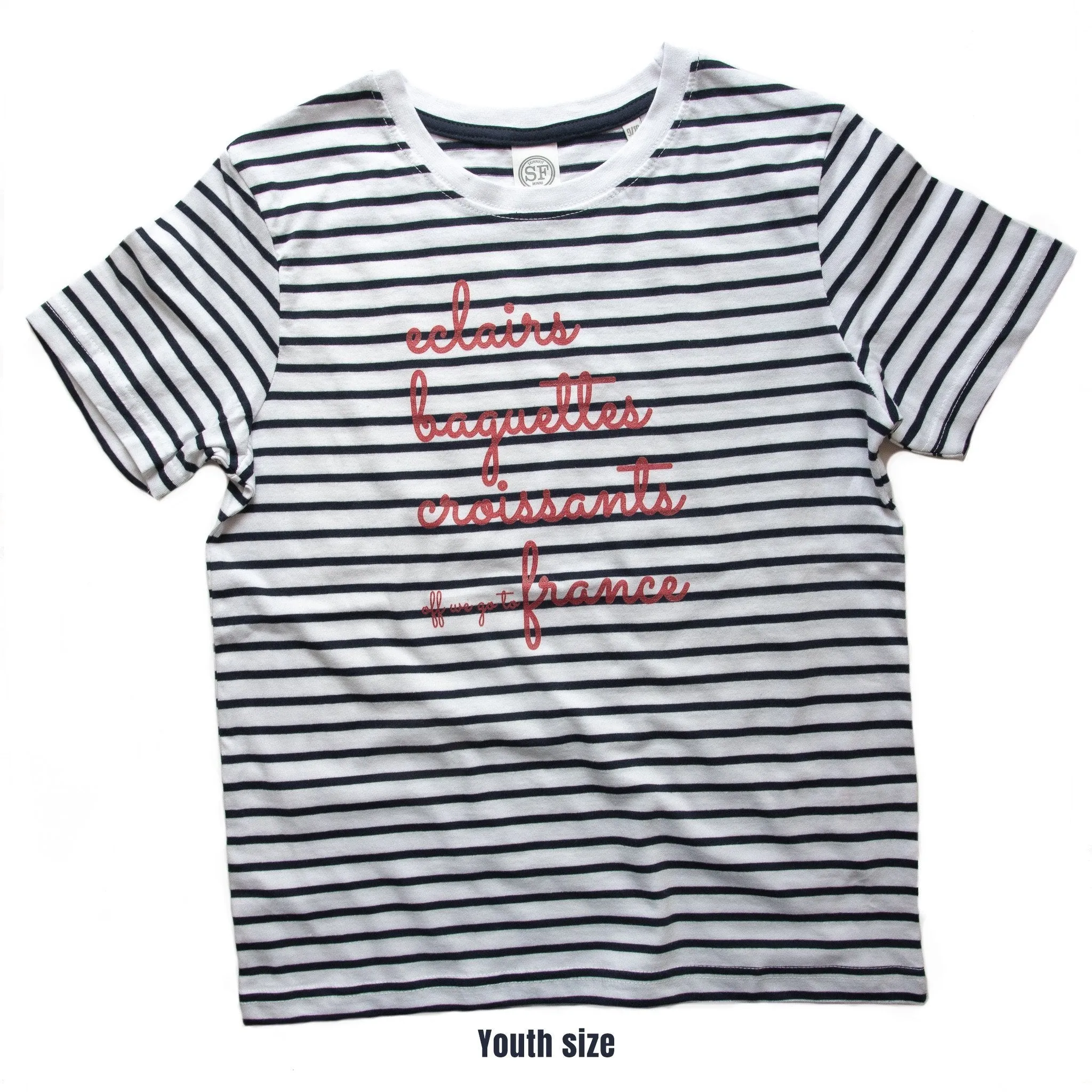 OFF WE GO TO FRANCE - Short Sleeve Toddler   Youth T Shirt