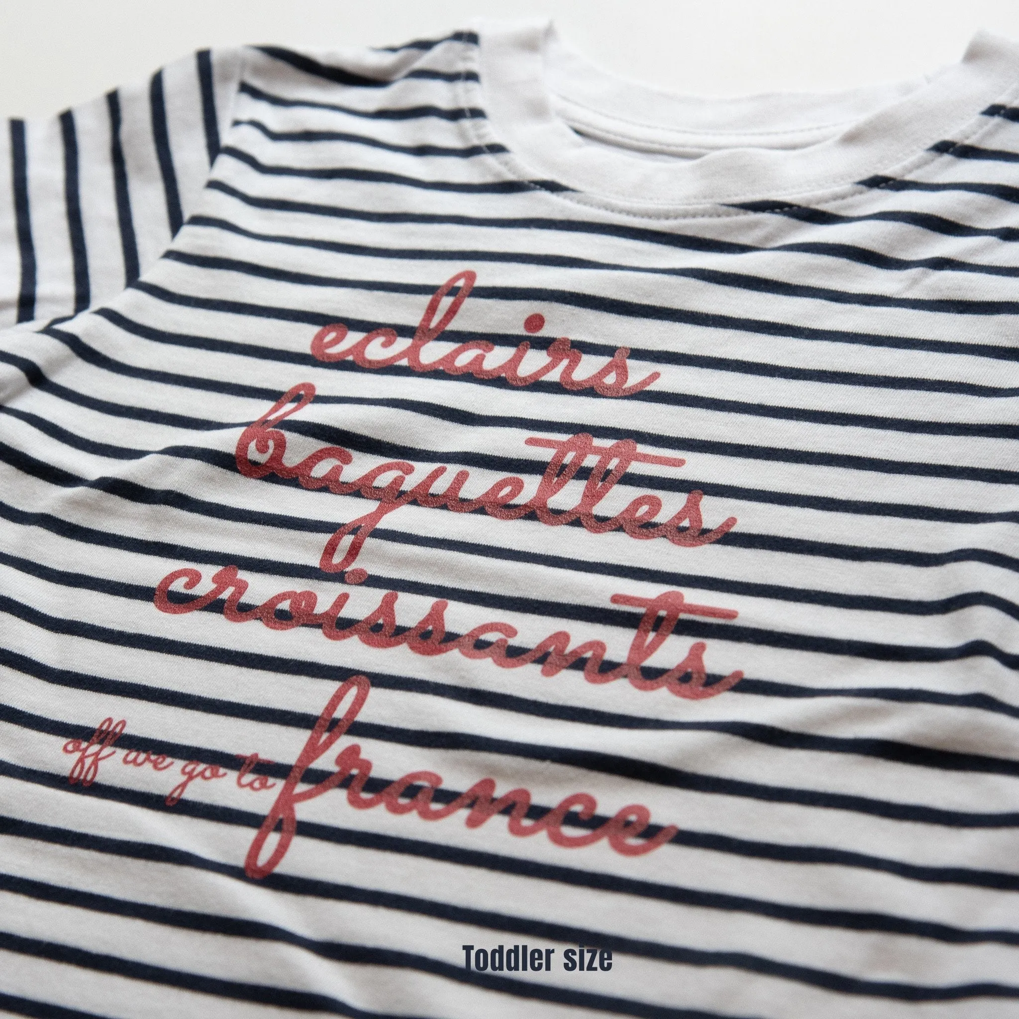 OFF WE GO TO FRANCE - Short Sleeve Toddler   Youth T Shirt