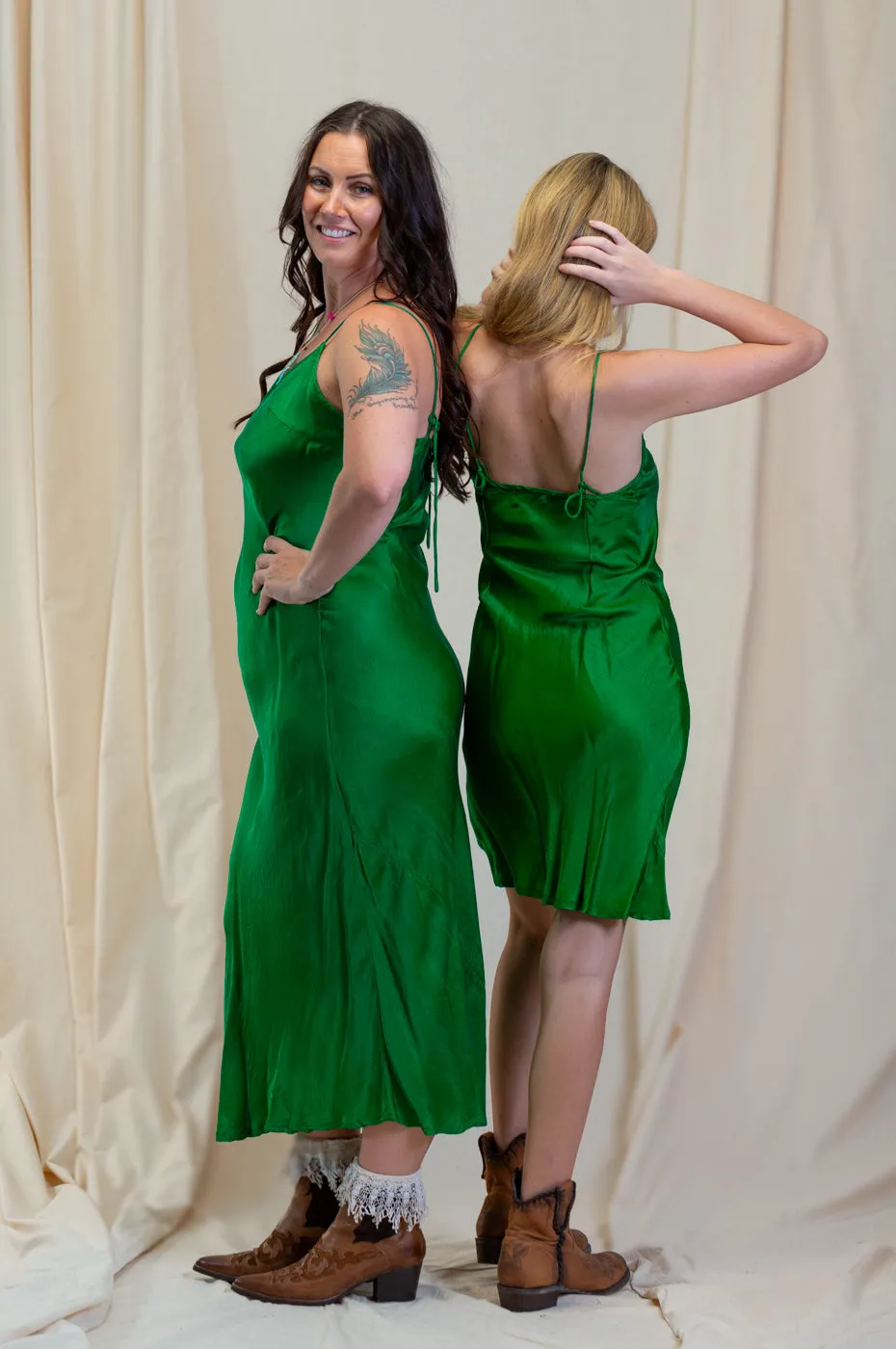 Otomo Silk Slip Short Kelly Green