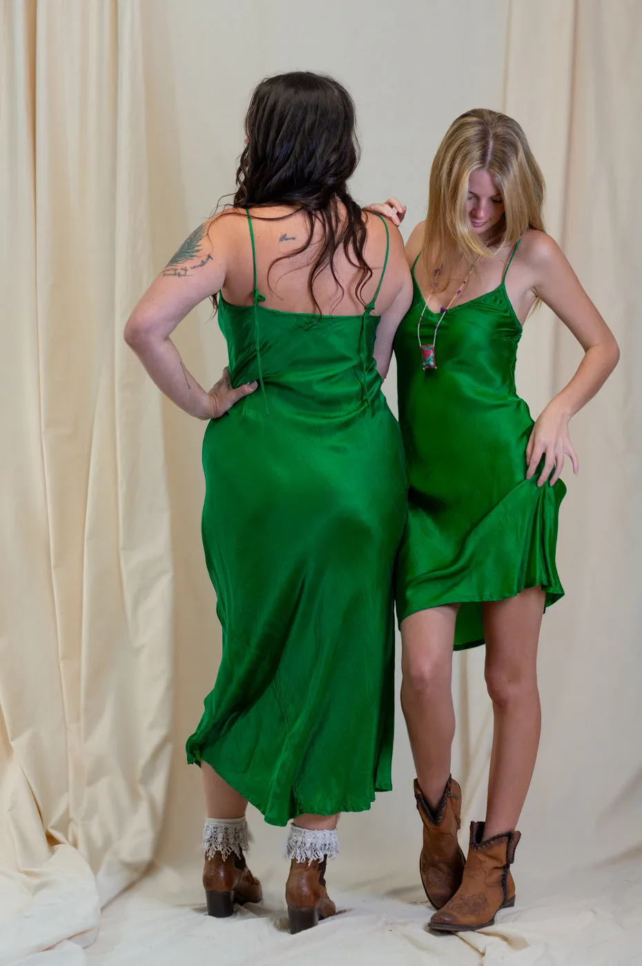 Otomo Silk Slip Short Kelly Green