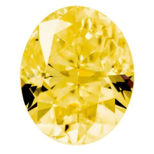 Oval Canary Yellow FAB Moissanite Loose Stone