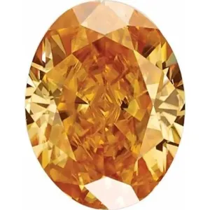 Oval Diamond Faceted FAB Brown Moissanite Loose Stone