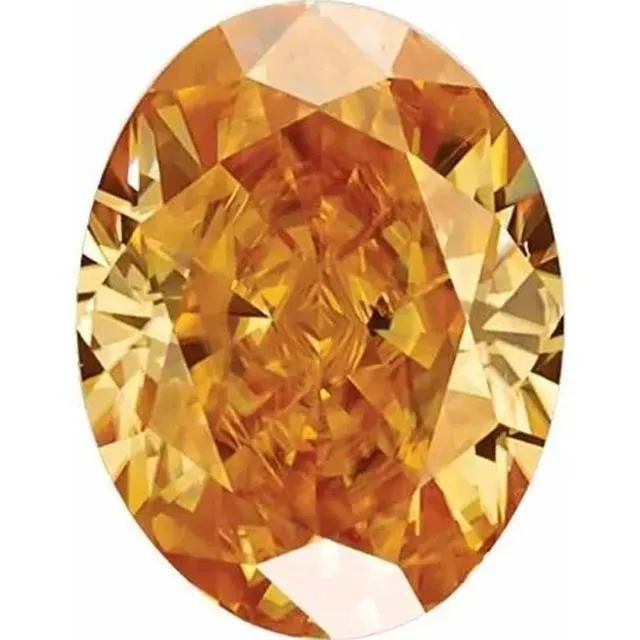 Oval Diamond Faceted FAB Brown Moissanite Loose Stone