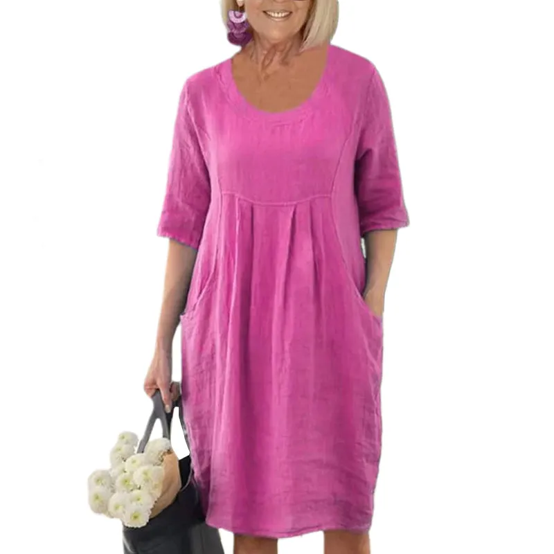 Oversized Elegant Dress With Pockets