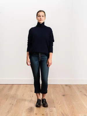 oversized turtleneck - navy