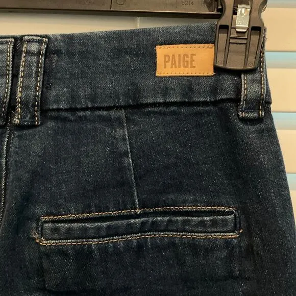 Paige Dion Cargo Trouser Flare Jeans dark was size 24 NEW