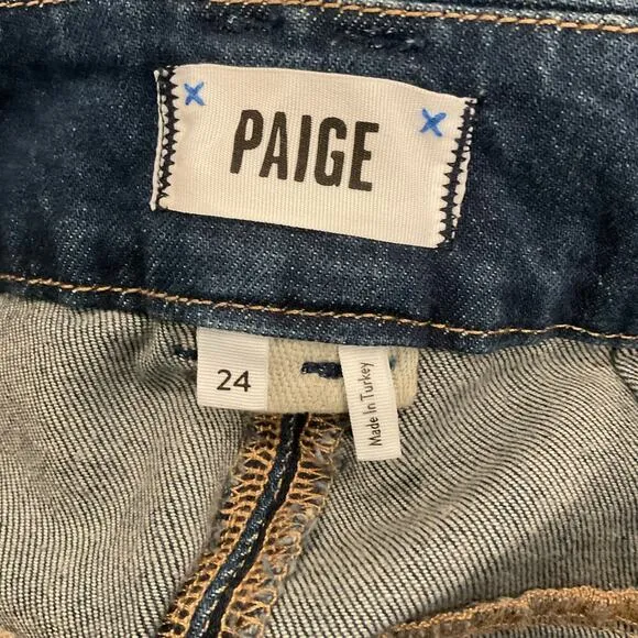 Paige Dion Cargo Trouser Flare Jeans dark was size 24 NEW