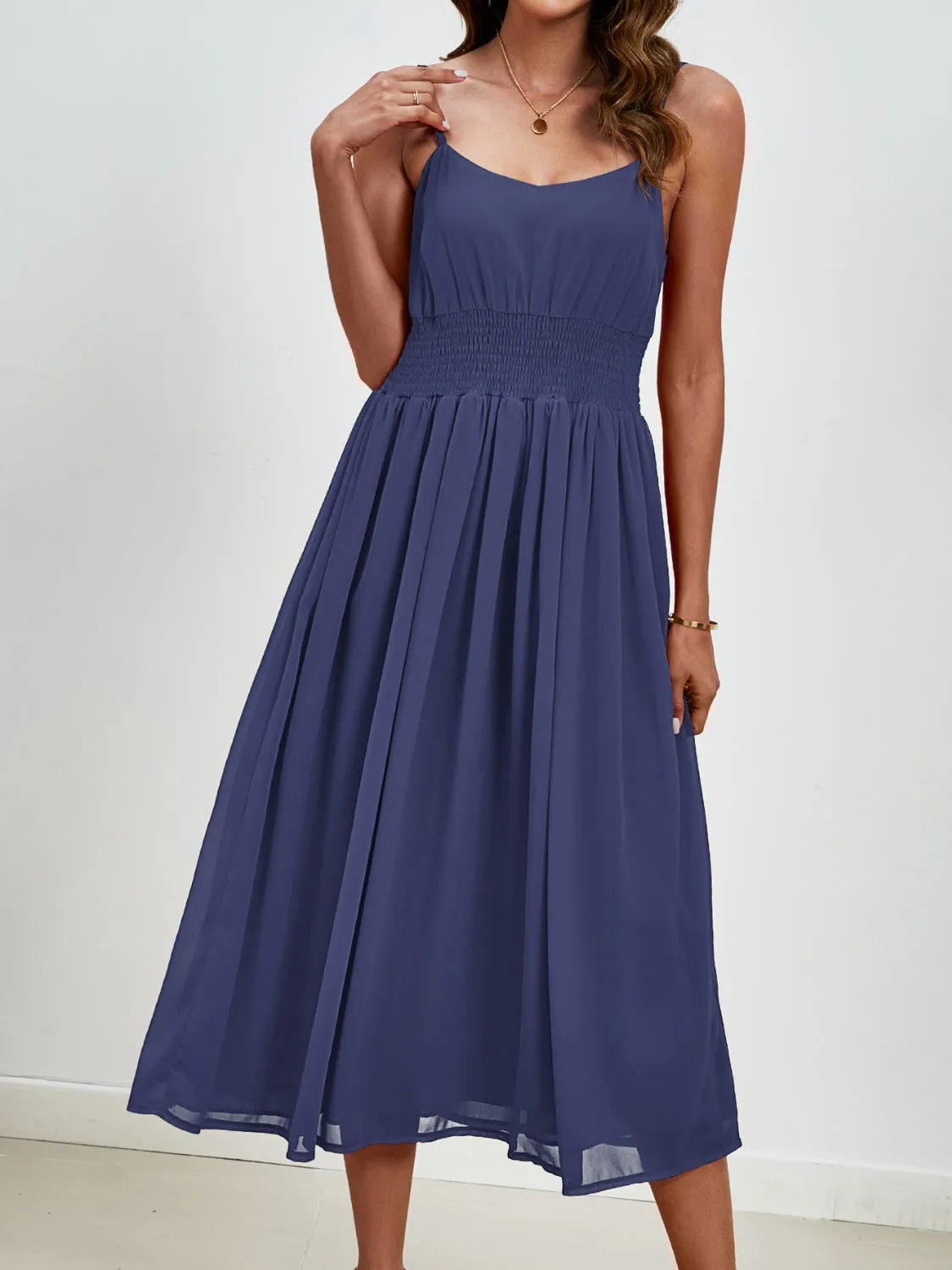 Paloma Scoop Neck Midi Cami Dress
