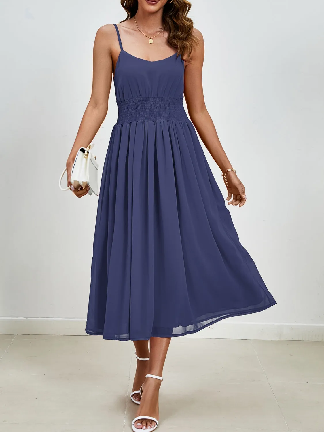 Paloma Scoop Neck Midi Cami Dress