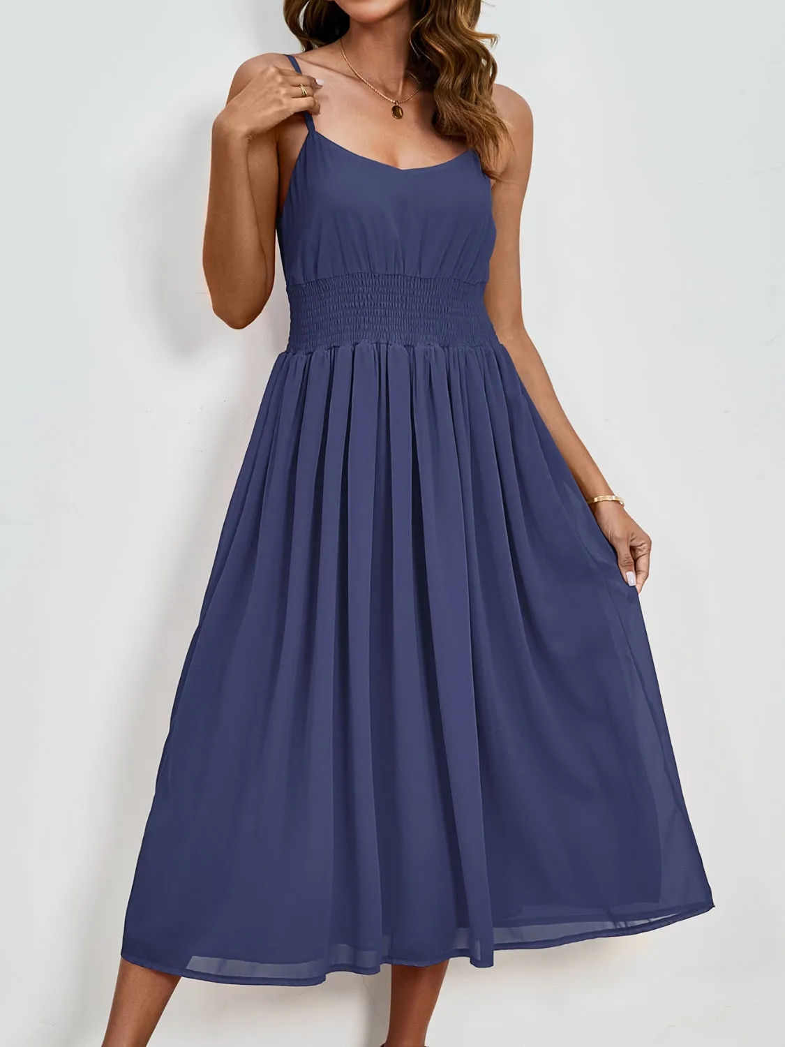 Paloma Scoop Neck Midi Cami Dress