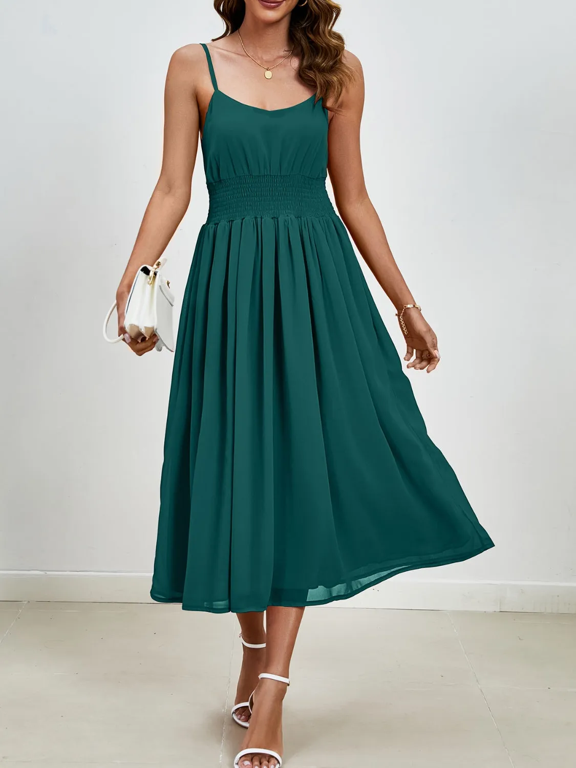 Paloma Scoop Neck Midi Cami Dress