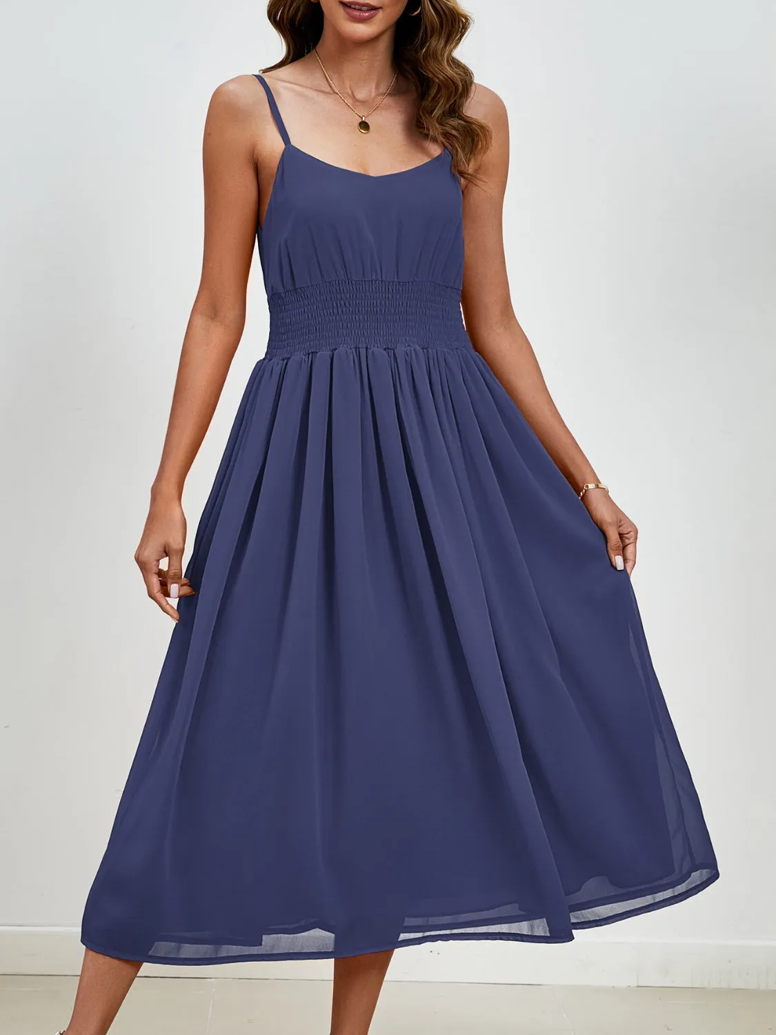 Paloma Scoop Neck Midi Cami Dress