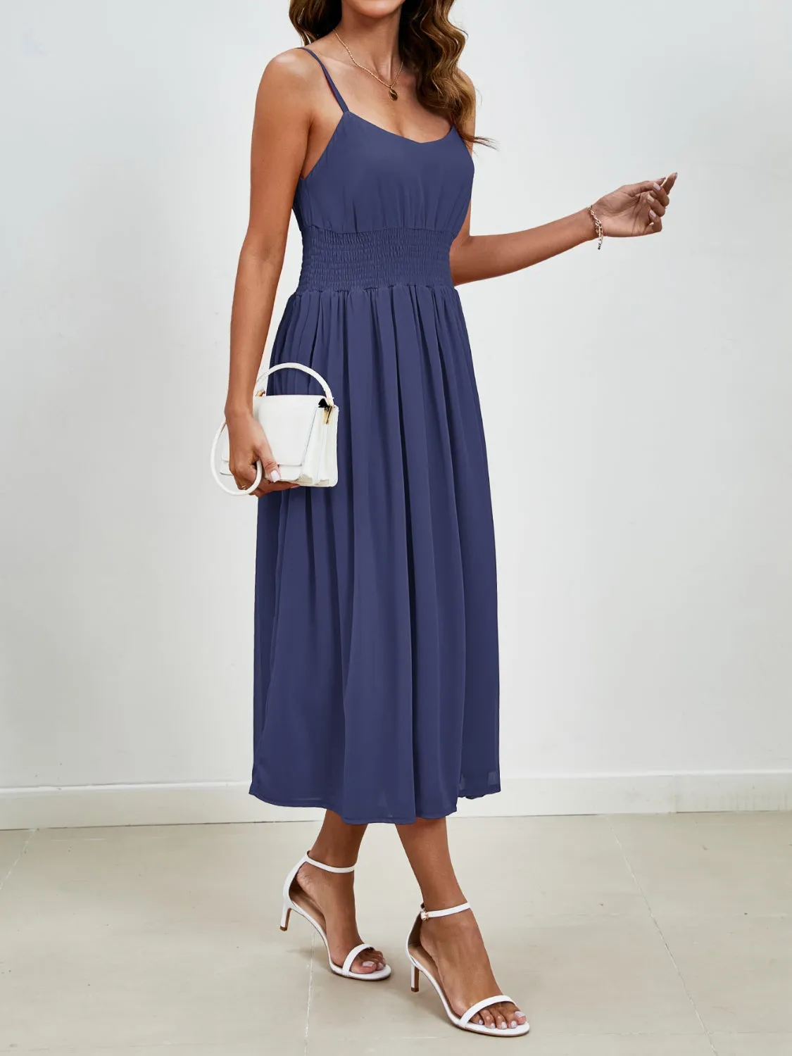 Paloma Scoop Neck Midi Cami Dress