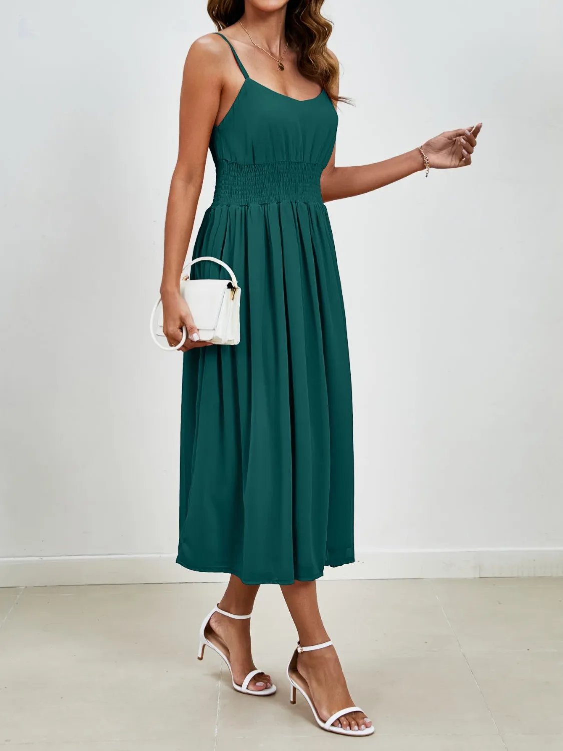Paloma Scoop Neck Midi Cami Dress
