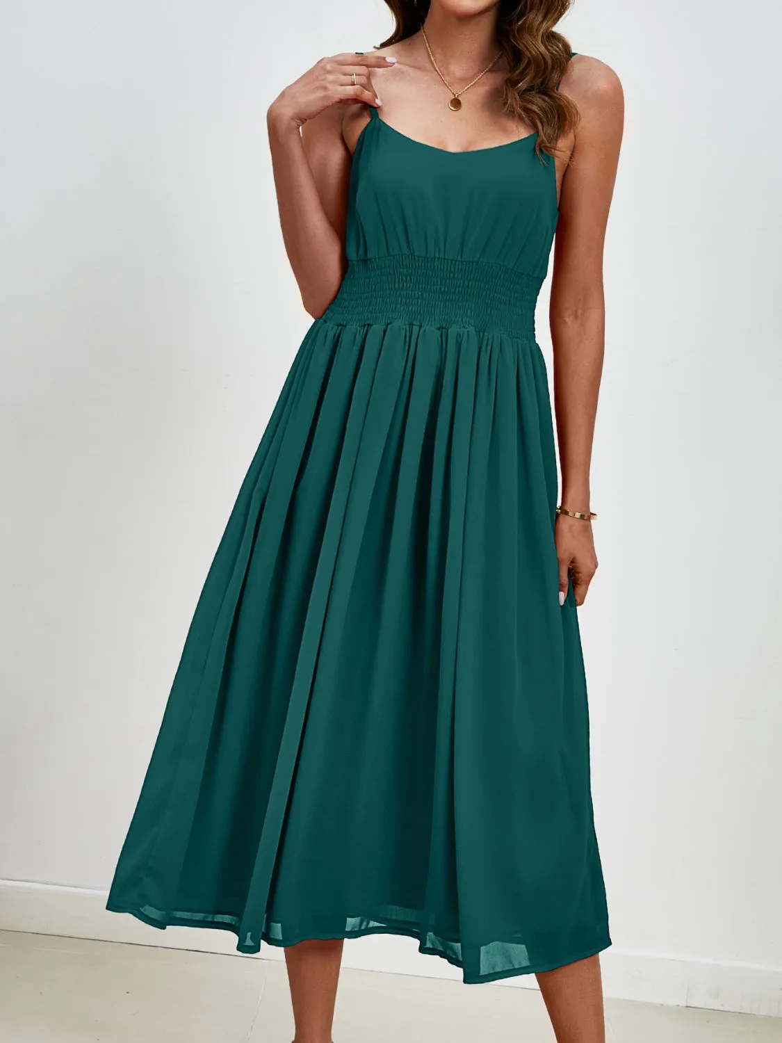 Paloma Scoop Neck Midi Cami Dress