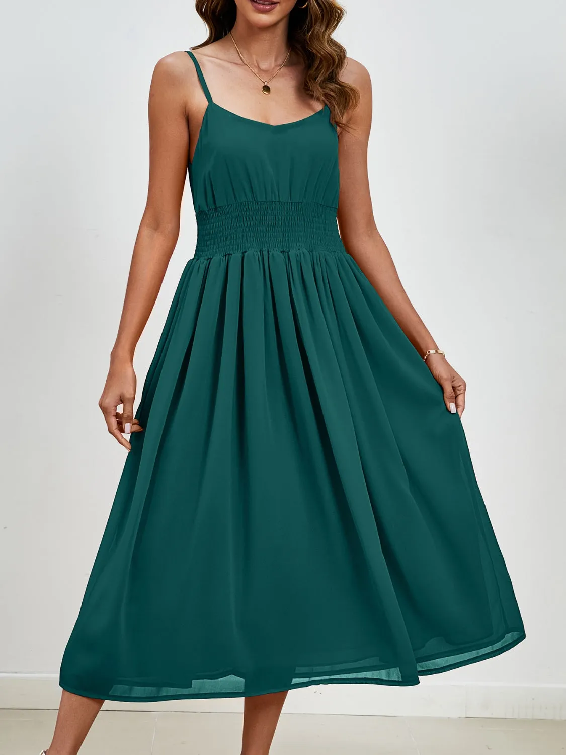 Paloma Scoop Neck Midi Cami Dress